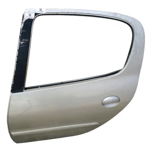 Porta Traseira Esquerda Peugeot 206 2002 A 2006 Esquerdo Preto