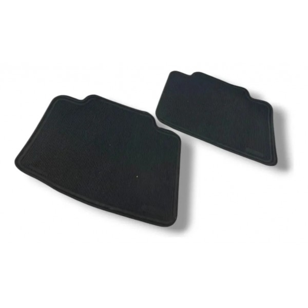 Par Tapete Traseiro Universal Preto